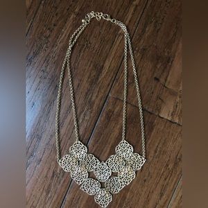 Gold statement necklace